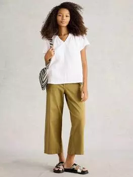 Вышитый луэллой марлевый топ White Stuff, белый