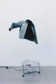 Вышитый саржевый жакет ZARA, светло-синий