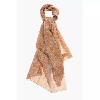 Вышитый шарф ELEONOR из шерсти, шелка и льна Max Mara, White