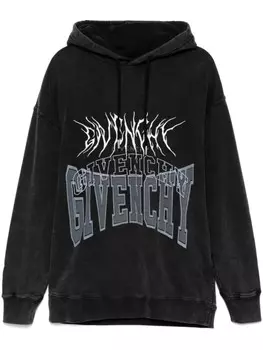 Вышитый свитер Givenchy Hoddie, черный
