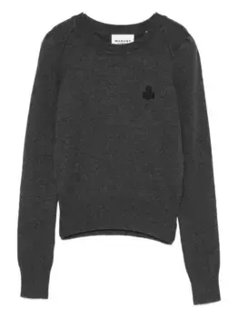 Вышитый свитер с длинными рукавами MARANT TOILE, серый