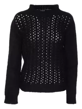 Вышитый свитер с круглым вырезом DONDUP, черный