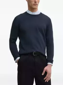 Вышитый свитер с круглым вырезом KARL LAGERFELD, синий