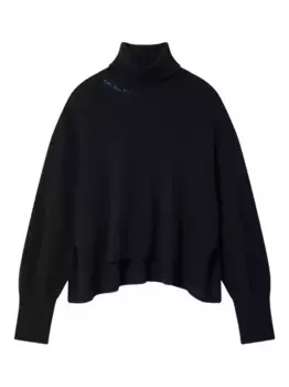 Вышитый свитер с высоким воротом Axel Arigato, синий