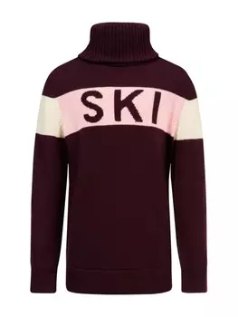 Вышитый свитер с высоким воротом Perfect Moment, красный