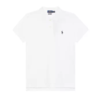 Вышитый топ-поло Polo Pony Polo Ralph Lauren, белый