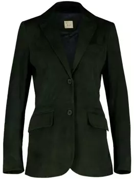 Вышитый замшевый блейзер PAULA, зеленый