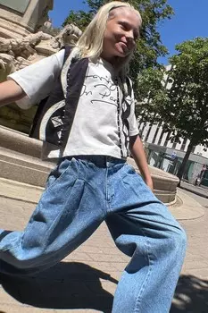 Вышитый жилет ZARA, синий