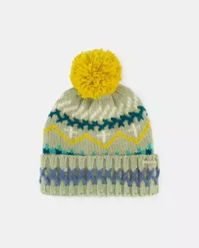 Вышиваем шапку с помпоном Jo & Mr. Joe, цвет Verde Agua