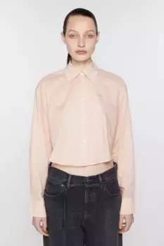 Вышивка логотипа рубашки Acne Studios, пыльно-розовый