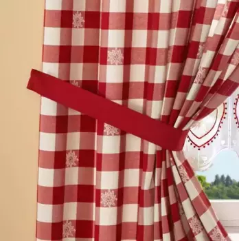 Вышивка Плауэн на бейках "Дюрач", (2 шт.) Stickereien Plauen 70х5 см, красный