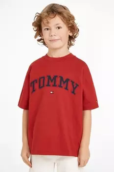 Вышивка в стиле «Varsity» футболка Tommy Hilfiger, красный
