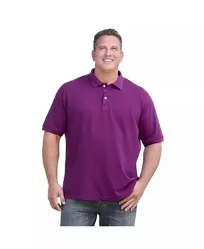 Высокая безусадочная рубашка-поло Piqu KingSize, розовый