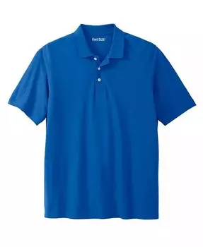 Высокая безусадочная рубашка-поло Piqu KingSize, синий