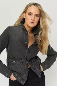 Высокая джинсовая куртка Long Tall Sally, черный