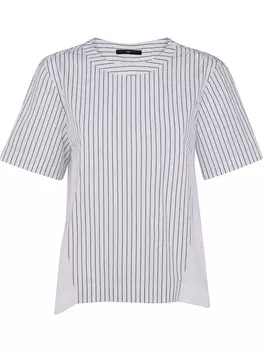 Высокая полосатая блузка High, белый