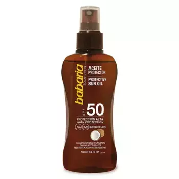 Высокая защита с ароматом кокоса Solar Sun Aceite Protector SPF 50 Babaria, 100 ml