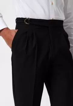 ВЫСОКАЯ ТАЛИЯ Addis Antioch, С ПОДРОБНЫМ ПОЯСОМ Брюки из парусины черный