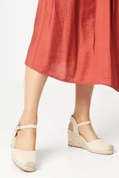 Высокие эспадрильи Demi с закрытым носком на танкетке Wallis, бежевый