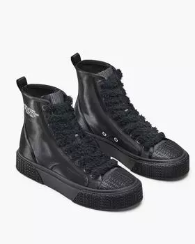 Высокие атласные кроссовки Marc Jacobs, черный