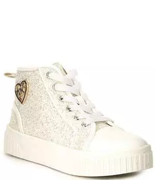 Высокие блестящие кроссовки Jem Split для девочек MICHAEL Michael Kors (для малышей), белый