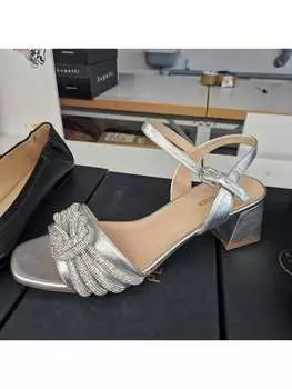 Высокие босоножки PETER KAISER, серебряный