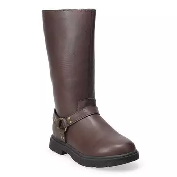 Высокие ботинки Sonoma Goods For Life для девочек с ремнями безопасности, коричневый