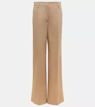 Высокие брюки из хлопковой смеси Prada, Kaki