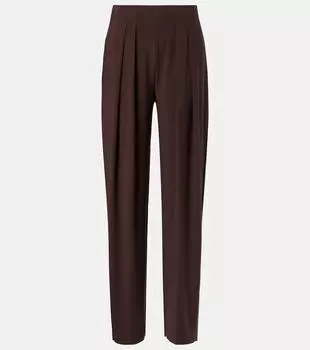 Высокие джерси широкие брюки Norma Kamali, коричневый