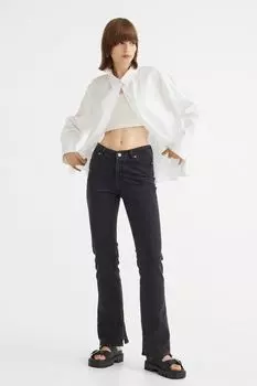 Высокие джинсы Bootcut H&amp;M, черный