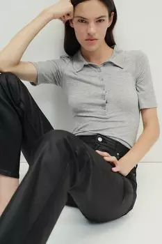 Высокие джинсы ботфортного кроя H&M, черный