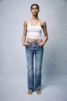 Высокие джинсы ботфортного кроя H&M, синий