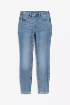 Высокие джинсы скинни H&M, голубой