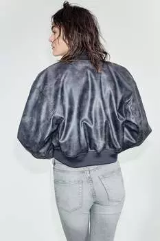 Высокие джинсы скинни H&M, серый