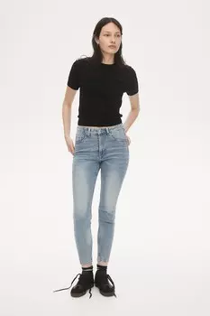 Высокие джинсы скинни H&M, синий