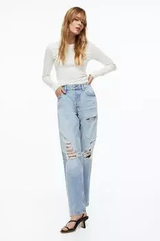Высокие джинсы в стиле бойфренда 90-х H&M