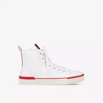 Высокие хлопковые кроссовки Pedro Olana Christian Louboutin, белый
