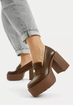 Высокие каблуки Bershka, коричневый