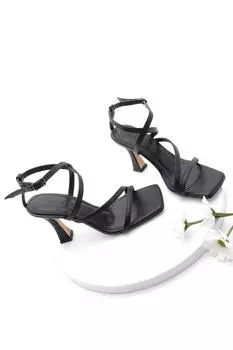 Высокие каблуки - Черный - Блок Marjin, черный