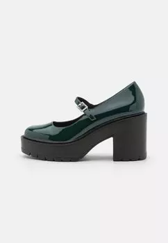Высокие каблуки Even&Odd, цвет dark green