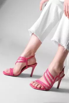 Высокие каблуки - Розовый - Плоская подошва Marjin