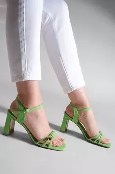 Высокие каблуки - Зеленый - Блок Marjin