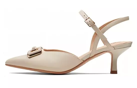 Высокие каблуки женские белые Clarks