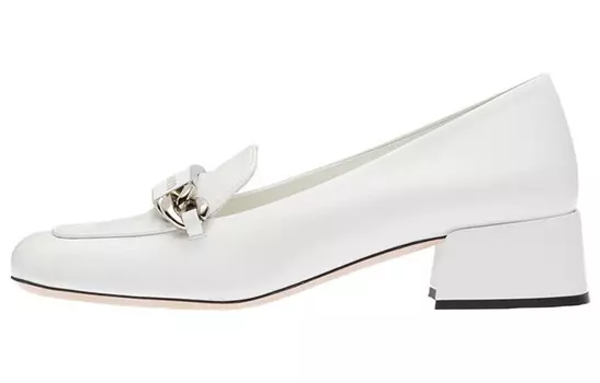 Высокие каблуки женские белые Miu Miu