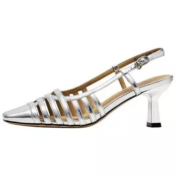 Высокие каблуки женские серебристые Jane Harlow Jerry Harlow