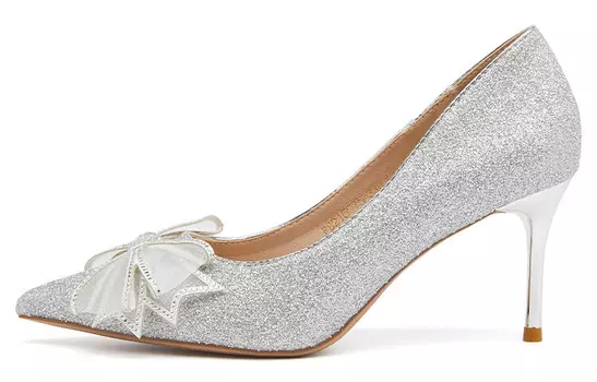 Высокие каблуки женские серебристые Miffy