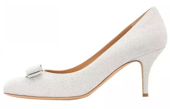 Высокие каблуки женские серые Ferragamo