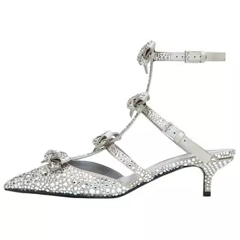 Высокие каблуки женские серые Valentino
