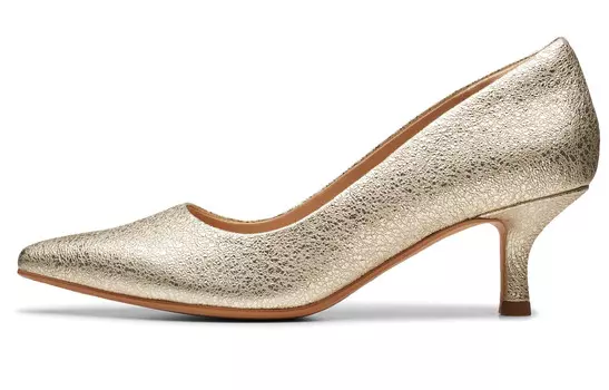 Высокие каблуки женские золотые Clarks