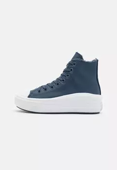 Высокие кеды CHUCK TAYLOR ALL STAR MOVE PLATFORM WARM WINTER Converse, темно-синий
